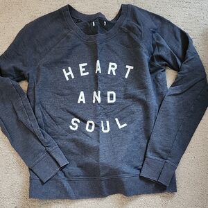 Old Navy Navy 'Heart and Soul' Pullover Sweatshirt